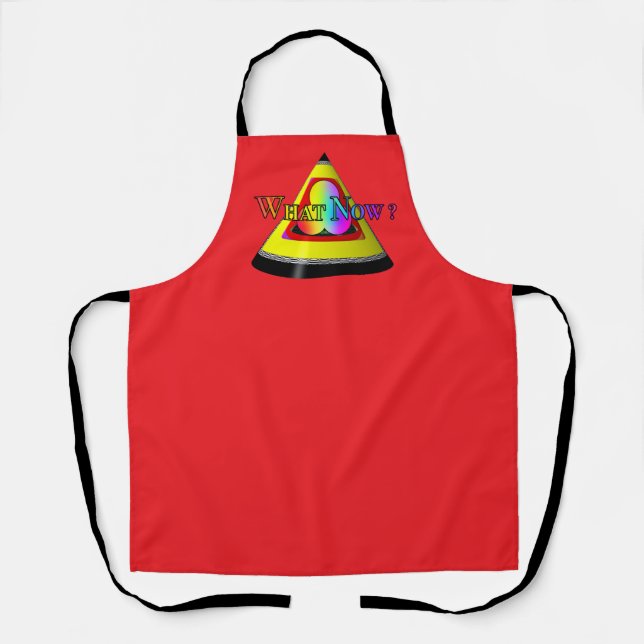 What Now? Red  Apron (Front)
