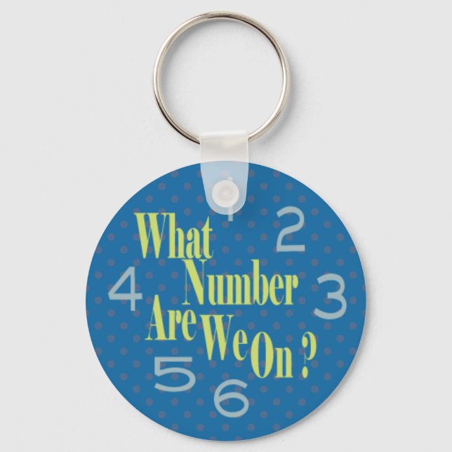 what number are we on blue with numbers key ring (Front)