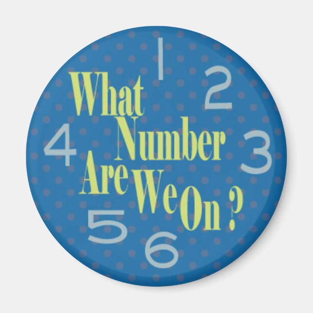 what number are we on blue with numbers magnet (Front)