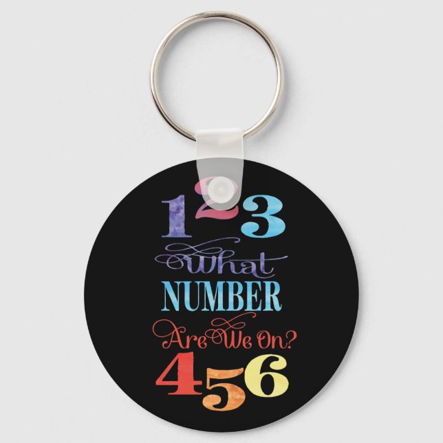 What Number Are We On? Bunco Funny Quote Key Ring (Front)