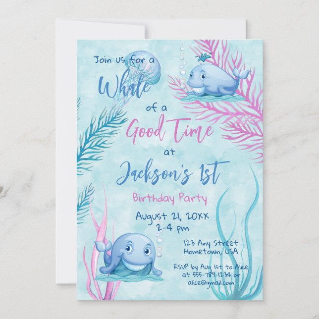What of a Good Time 1st Birthday Invitation (Front)