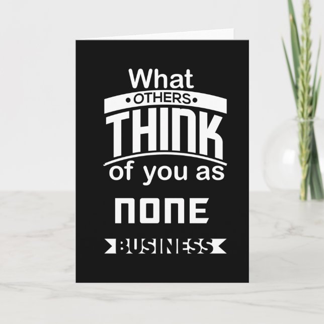 What Others Think of You As None Business Card (Front)