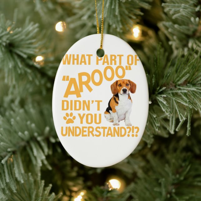 What Part Didnt You Understand - Beagle Dog Lover Ceramic Tree Decoration (Tree)