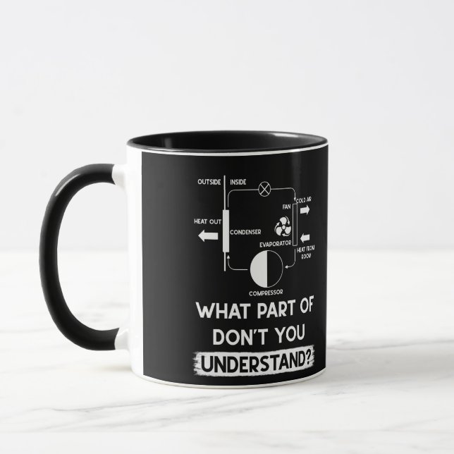 What Part Dont You Understand HVAC Tech Technician Mug (Left)