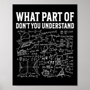 What Part Of Don’t You Understand Funny Math Teach Poster