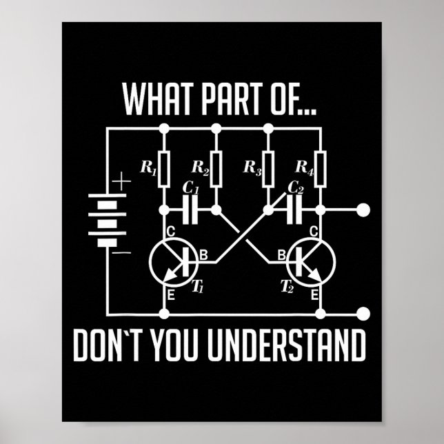 What Part Of Don't You Understand Engineer Gift  Poster (Front)
