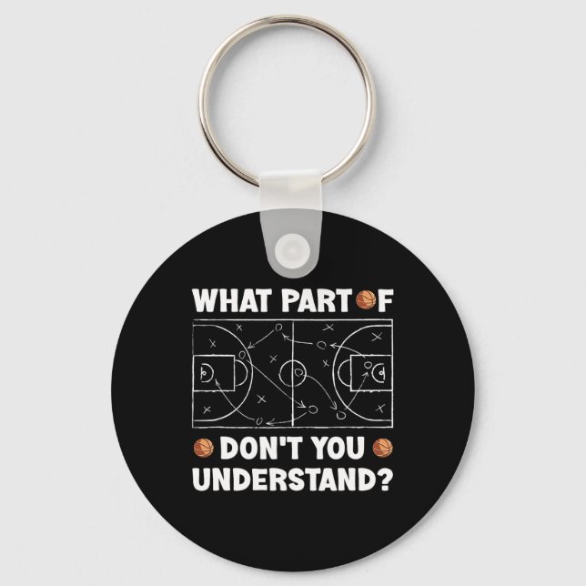 What Part Of Don't You Understand Fun Sketll Coach Key Ring (Front)