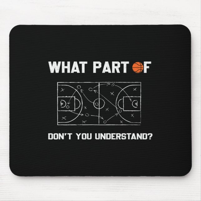 What Part Of Don't You Understand Fun Sketll Coach Mouse Mat (Front)