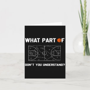 What Part Of Don't You Understand Funny Basketball Card