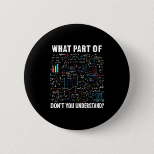 What Part Of Don't You Understand _ Funny Math Tea 6 Cm Round Badge