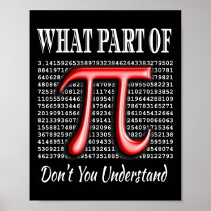 What Part Of Don't You Understand Gift Math Pi Day Poster