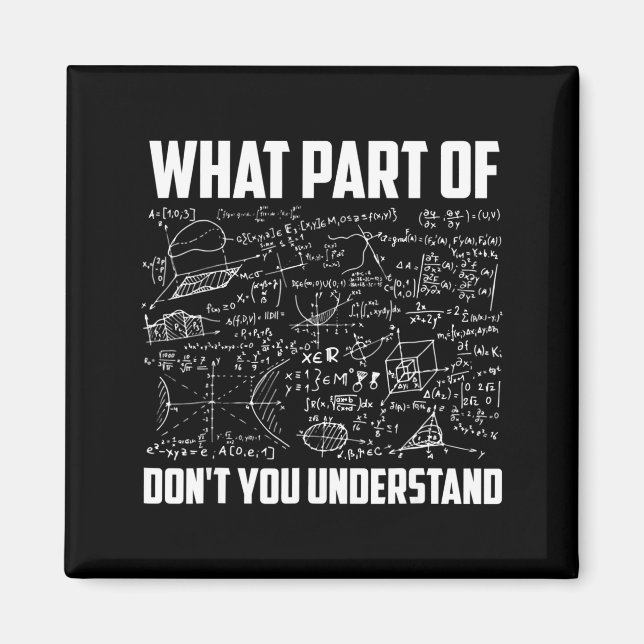 What Part Of Dont You Understand Math Teacher  Magnet (Front)