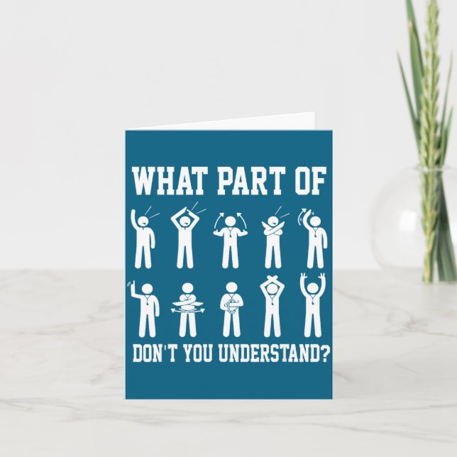 What Part Of Don't You Understand Soccer Referee H Card (Front)