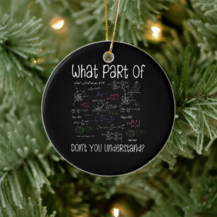 What Part Of Equations Don't You Understand Math Ceramic Tree Decoration