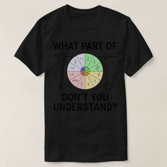 What Part Of Funny Electrical Engineer Ohms Law  T-Shirt (Design Front)