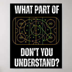 What Part Of Hockey Don't You Understand Funny Win Poster