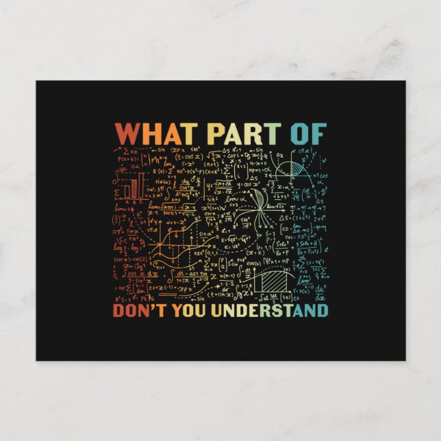 What Part of Math Postcard (Front)