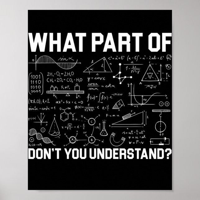 What Part Of Maths Don't You Understand Teacher Poster (Front)