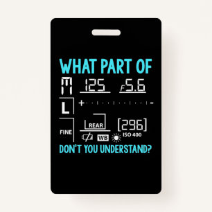 What Part Of Photographer ID Badge