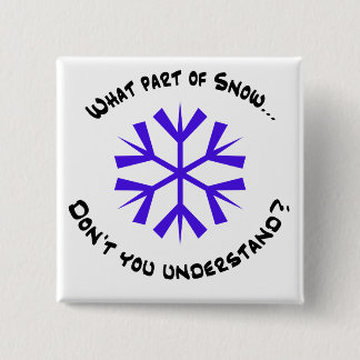 What part of snow...? 15 cm square badge