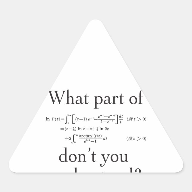 What Part of...? Triangle Sticker (Front)