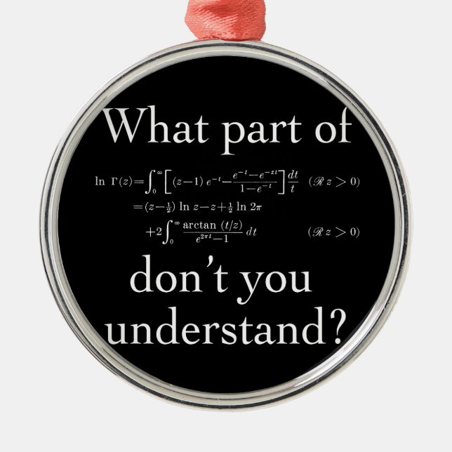 What Part of... White on dark Metal Tree Decoration (Front)