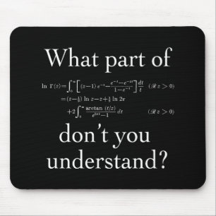 What Part of... White on dark Mouse Mat