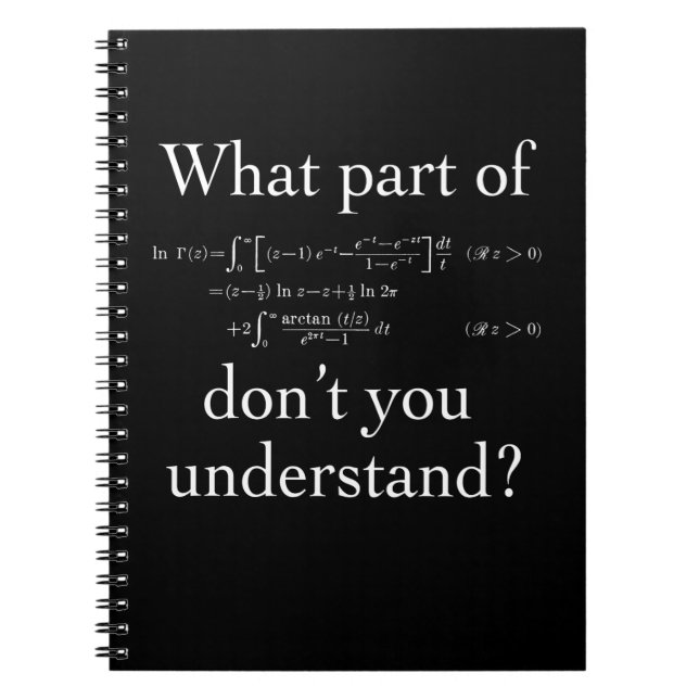 What Part of... White on dark Notebook (Front)