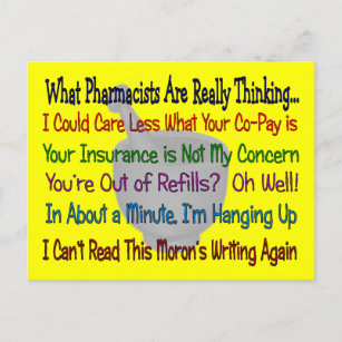 What Pharmacists are REALLY THINKING Postcard