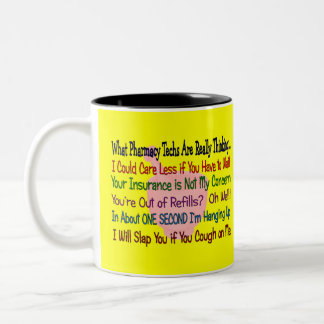 What Pharmacy TECHS ARE REALLY THINKING Two-Tone Coffee Mug