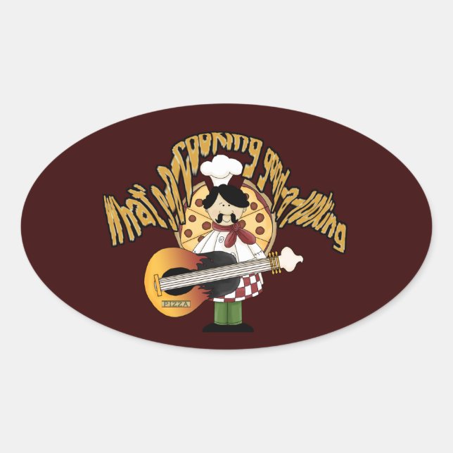 What’s-a-cooking-good-a-looking Oval Sticker (Front)