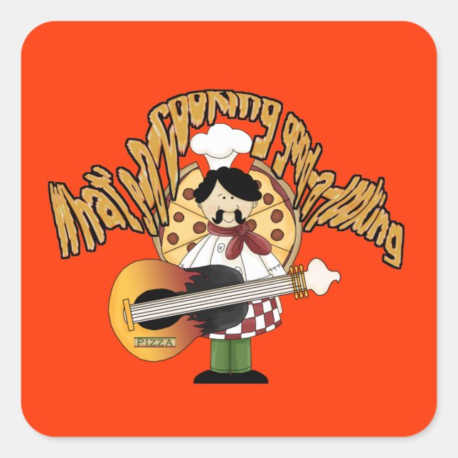 What’s-a-cooking-good-a-looking Square Sticker (Front)
