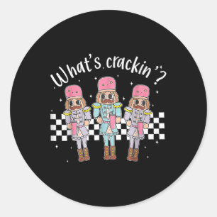 What’s Crackin Nutcracker Stanley Tumbler Boojee C Classic Round Sticker