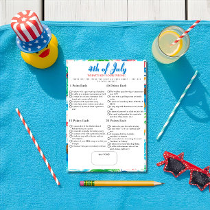 What’s in Your Phone? 4th of July Game pool card