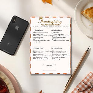 What’s in Your Phone? Retro thanksgiving Game Invitation