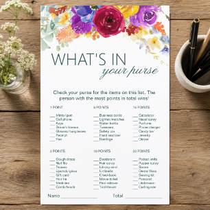 What’s in Your Purse Bridal Shower Game
