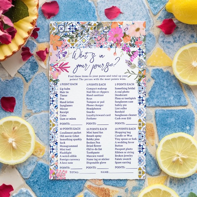 What s in your purse italian bridal shower game (What s in your purse italian bridal shower game)