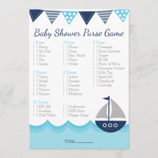 What’s in Your Purse? – Sailor Baby Shower Game Programme