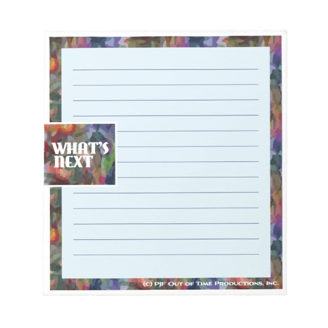 What’s Next Colour Power 5.5x6 lined notepad (Front)
