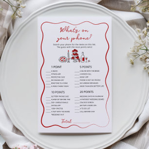 What’s on Your Phone Italian Bridal Shower game