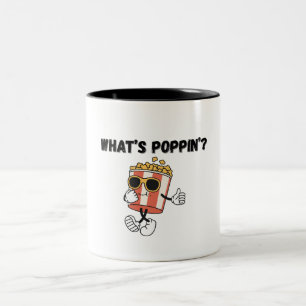 What’s Poppin’ Popcorn Two-Tone Coffee Mug