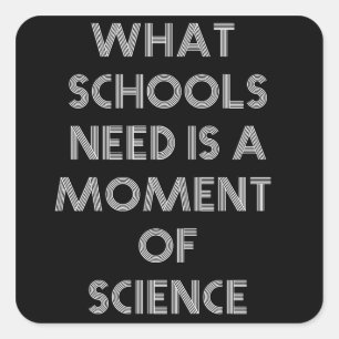 What schools need is a moment of science square sticker