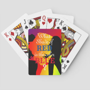What shade of Red is Blue? Playing Cards
