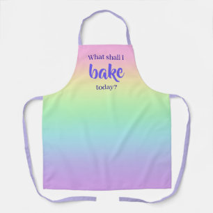 What Shall I Bake Today? Pastel Rainbow Apron