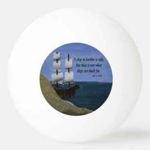 What Ships are Built For Fabric Collage Ping Pong Ball