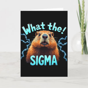 What Sigma Meme Vintage Woodchuck For Ground-hog L Card