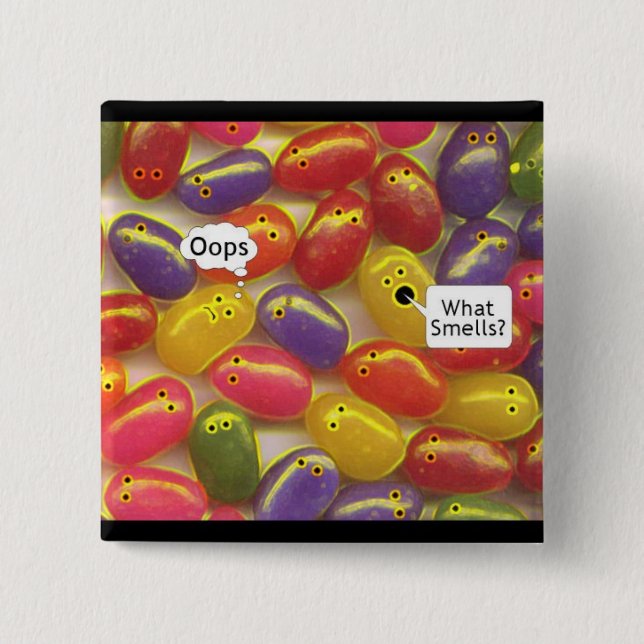 What Smells? Jelly Beans 15 Cm Square Badge (Front)