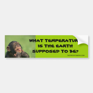 What temperature is the Earth supposed to be? Bumper Sticker