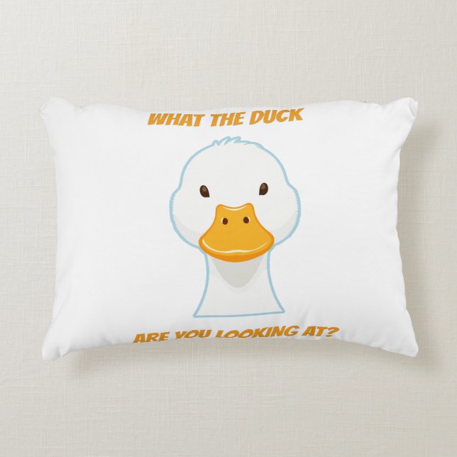 What the Duck Are You Looking At? Decorative Cushion (Front)