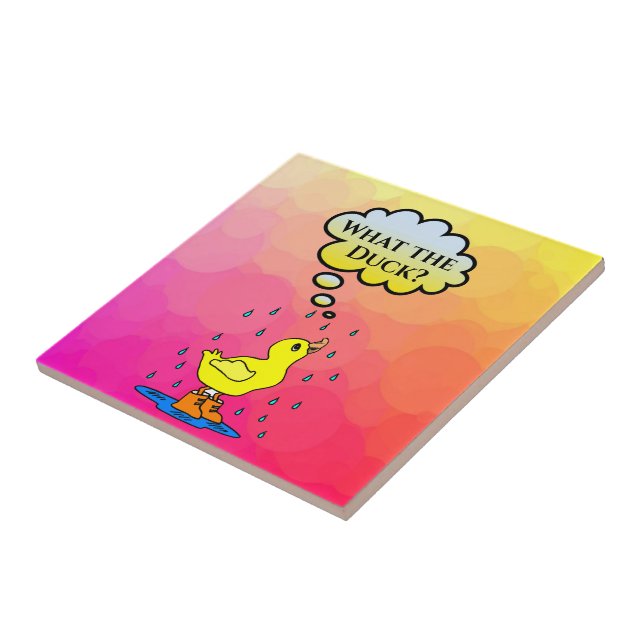 What the Duck? Ceramic Tile (Side)